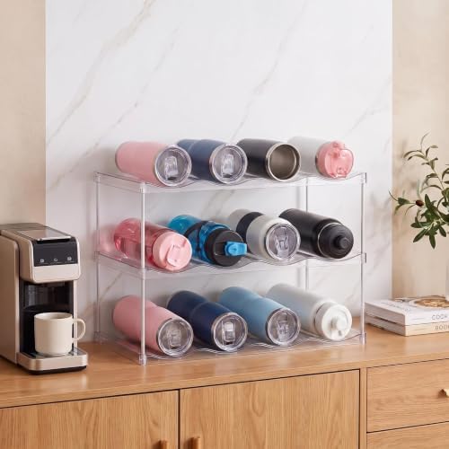 Opps Water Bottle Organizer for Cabinet - 3 Tier Stanley Cup Holder