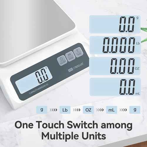 CYBERGIANT 13lb/0.1g Precision Digital Food Scale - Meal Prep Kitchen