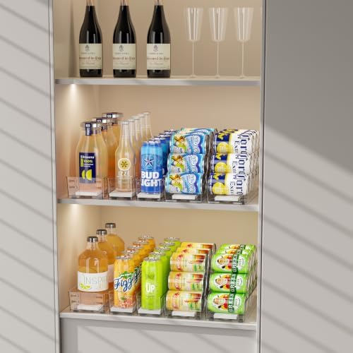 3-Pack Self-Pushing Drink Organizer for Fridge, Expandable
