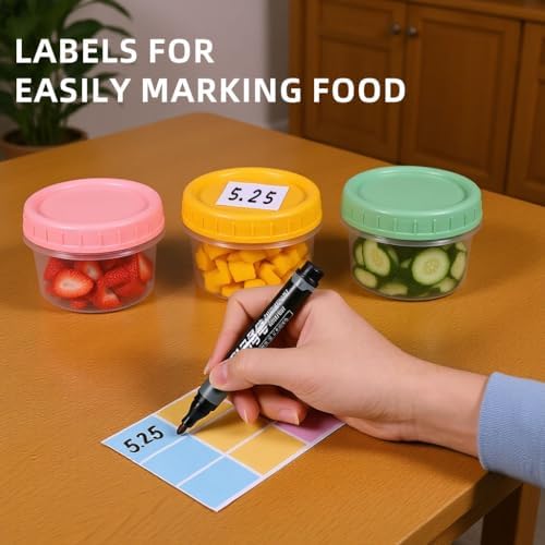 Food Storage Containers, 12 Pack 4 oz Freezer Storage Containers with