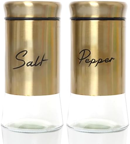 Salt Shaker, Salt and Pepper Shakers Set 150ml Glass Salt and Pepper