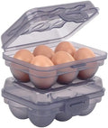 2 Pack Egg Storage Boxes for Refrigerator, Camping and Travel