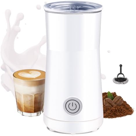 Huogary 2-in-1 Milk Frother and Steamer, White