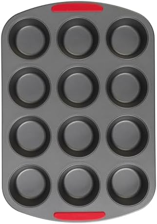 GoodCook MegaGrip 12-Cup Muffin Pan with Silicone Grip Handles Perfect