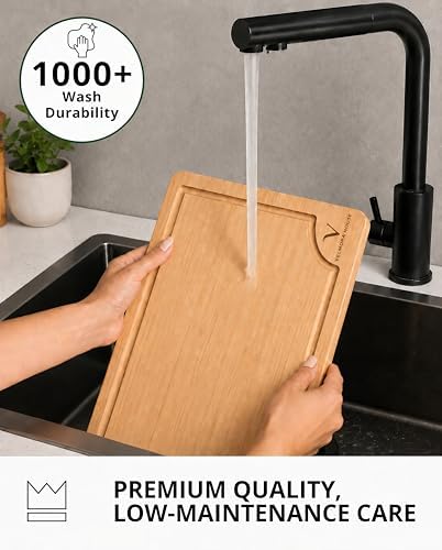 3-Piece Bamboo Cutting Board Set with Storage Stand, Carbonized Bamboo