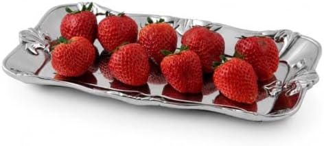 Arthur Court Fleur-De-Lis Bread Tray - Sand Casted Aluminum Serveware