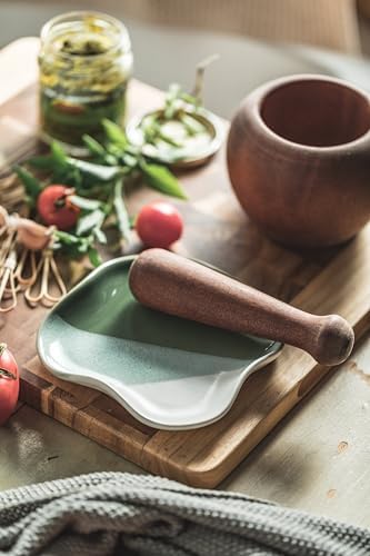 Ceramic Spoon Rest for Stove Top, Cooking Spoon Holder,Utensil Rest