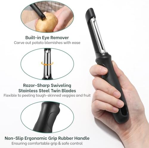Beneno Swivel Vegetable Peeler, Premium Smooth Peeling Potato Peeler
