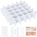 20 PCS Drawer Divider with 25 Accessories, Adjustable Drawer Organizer