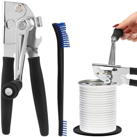 Heavy‐Duty Manual Can Opener with Smooth Edge, Hand Crank Bottle