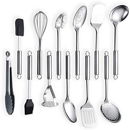 Berglander Cooking Utensil Set 12 Piece Stainless Steel Kitchen Tool