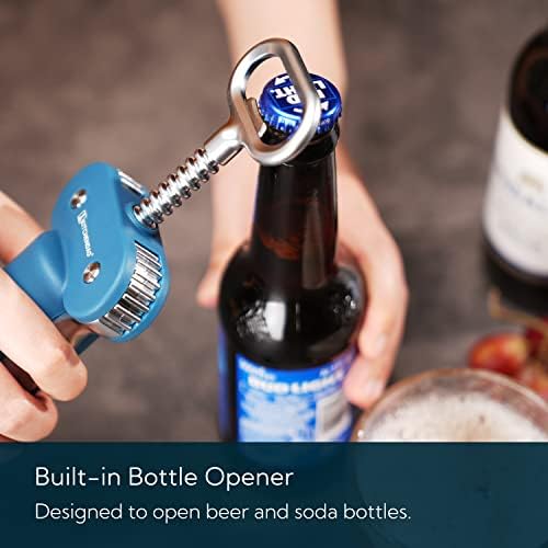 KITCHENDAO Luxury 3 in 1 Wine Opener with Foil Cutter, Beer Bottle