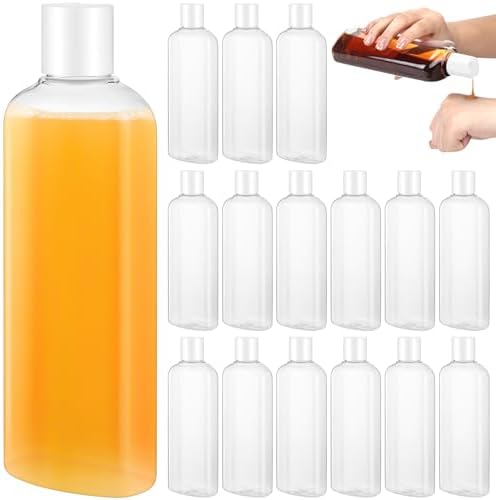 Domensi 24 Pcs Plastic Travel Bottles for Toiletries, 10oz, White
