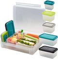 Bentology Bento Lunch Box Set w 5 Leakproof Made-to-Size Snack