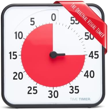 TIME TIMER 8-Inch Visual Timer, 60-Minute Countdown Clock