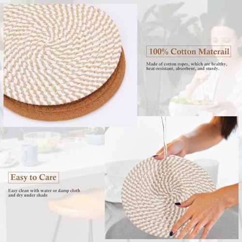 Billbotk 7" Trivets for Hot Dishes, Hot pots and Pans, 4 Heat