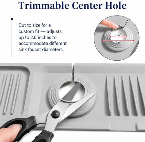 Kitchen Faucet Mat for Kitchen Sink, Silicone Splash Guard