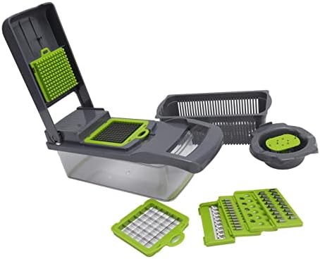 LICAEVEY Vegetable Grater Cutter Chopper for Fruit Potato Carrot (Grey