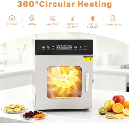 Hakka Food Dehydrator Machine, 10 Stainless Steel Trays