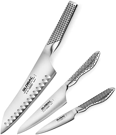 Global Knife Set with Asian Chef’s, Prep and Paring Knives – Stainless