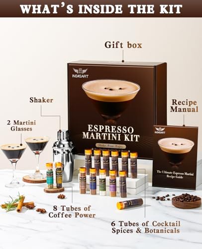 Espresso Martini Gift Kit - All-in-One Cocktail Maker with Espresso
