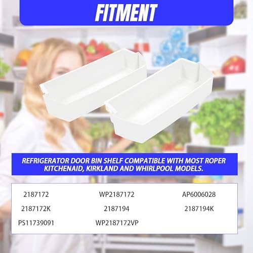 Kojem 2187172 Refrigerator Door Bin Shelf Compatible with Most Roper