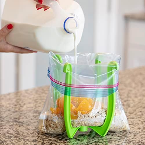 Bag Well Sealable Bag Holder for Gallon and Quart Size Food Storage