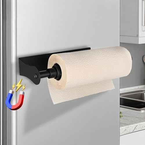 MONEER Magnetic Paper Towel Holder, Black