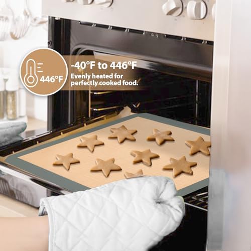 2 Half & 1 Quarter Silicone Baking Mat, Baking Sheets