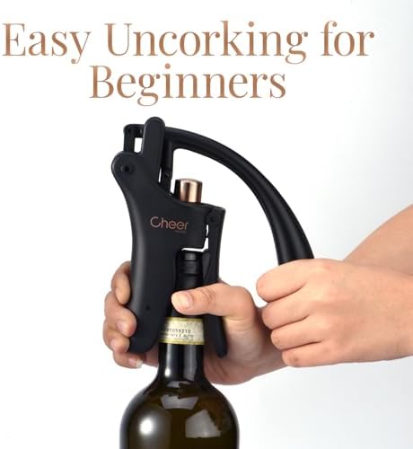CHEER MODA Professional Manual Lever Wine Opener with Rabbit Motif