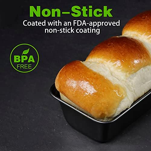 Tiawudi 6 Pack Mini Loaf Pans, Non-Stick Baking Bread Pan, Carbon
