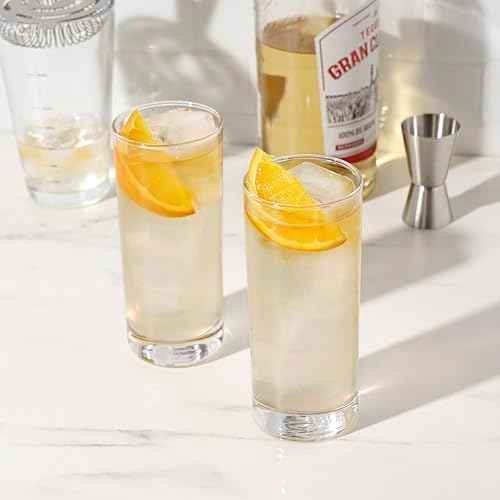 True Highball Glasses, Tall Glass Tumbler for Cocktails, Mojito Iced