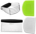 Stainless Steel Dough Blender & Bench Scraper,Plastic Bowl Scraper