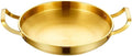 Paella Pan Gold Stainless Steel Skillet Pan 11 inch 28cm Dinner Server