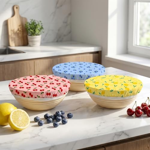 JarThenaAMCS 3Pcs Reusable Beeswax Bowl Covers