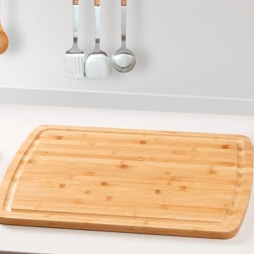 LinTimes Dishwasher Carbonized Large Bamboo Cutting Board - 24"L x