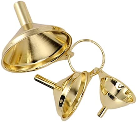 Gold Wide Mouth Funnel Set Stainless Steel