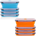 Collapsible Food Storage Containers with Lid & Air Vent, Bundle of