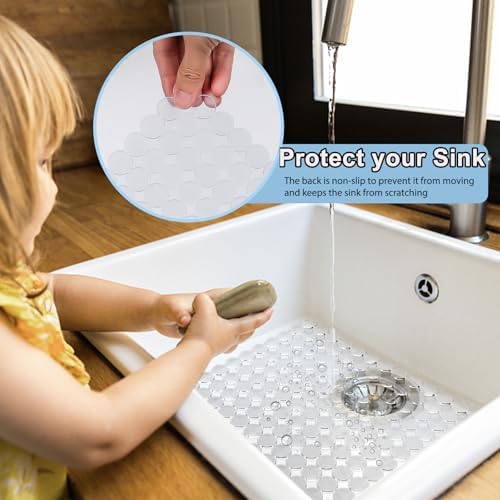 2 Pack Kitchen Sink Mat for Stainless Steel/Ceramic Sinks