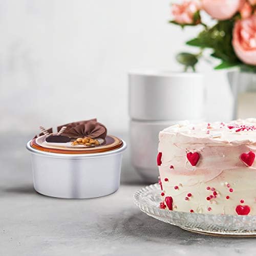 4 Inch Aluminum Round Cake Pans, 8 Pieces