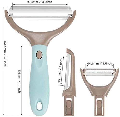 Peeler Set of 3, Julienne Y Shaped Vegetable Peeler, CookTaitai Y