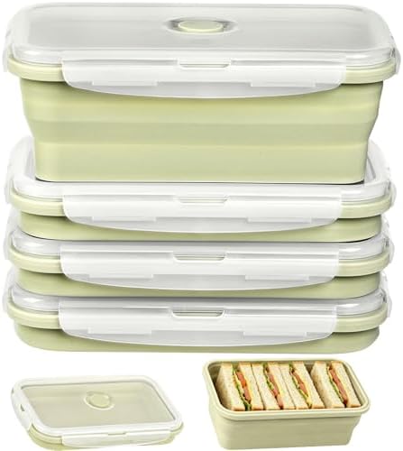 Collapsible Food Storage Containers with Airtight Lid & Air Vent