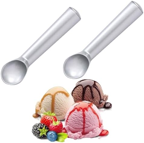 2pcs Ice Cream Scoop with Confortable Handle Professional Metal Ice