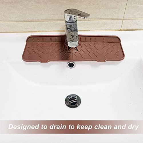 OUKENS Sponge Holder, Brown Silicone Washable Countertop Water