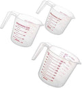 MIZORLIE Plastic Measuring Cup Sets, 250ml, 500ml &1000ml (3PCS)