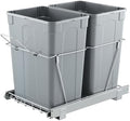 VEVOR Pullout Trash Can, 35 QT x2, Grey
