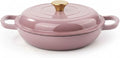 3 Quart Enameled Cast Iron Braiser, Non Stick Enameled Cast Iron Skillet by Fijinhom