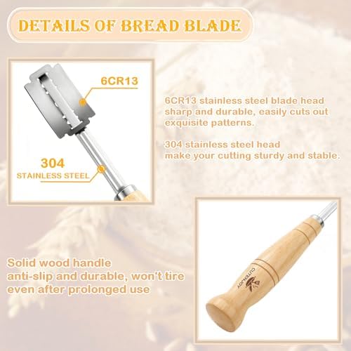 304 Stainless Steel Bread Lame and Flour Duster Set