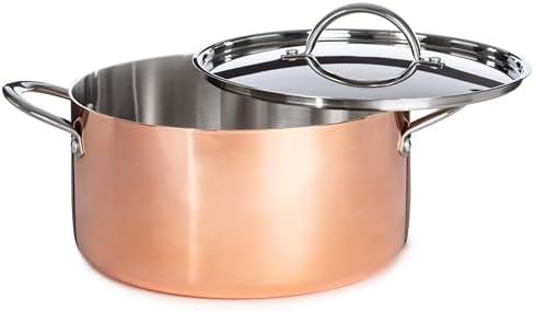 Berghoff Copper Tri-Ply Cookware Set, Stainless Steel Pots & Pans, 6Pc