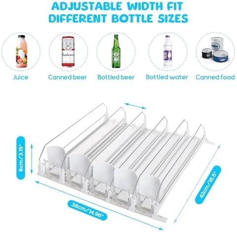 Can Dispenser for Refrigerator, White, Holds up to 25 Cans